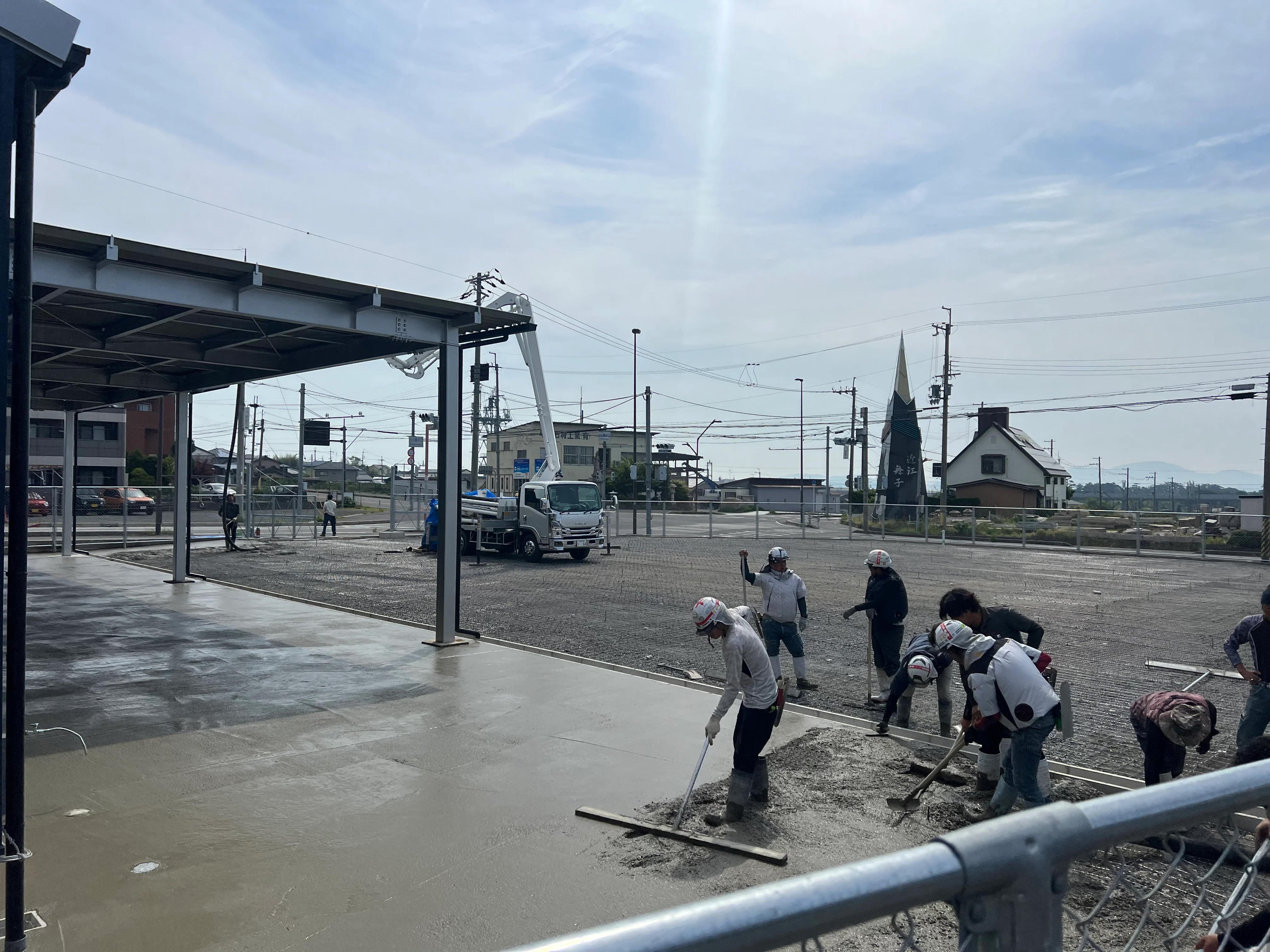 新築住宅の基礎コンクリート打設・均し施工